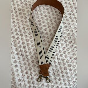 IXCHEL TRIANGLE bag strap, camera strap or guitar strap. Brown leather